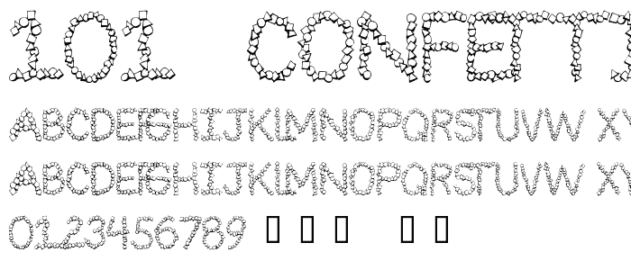 101! Confetti LetterZ font